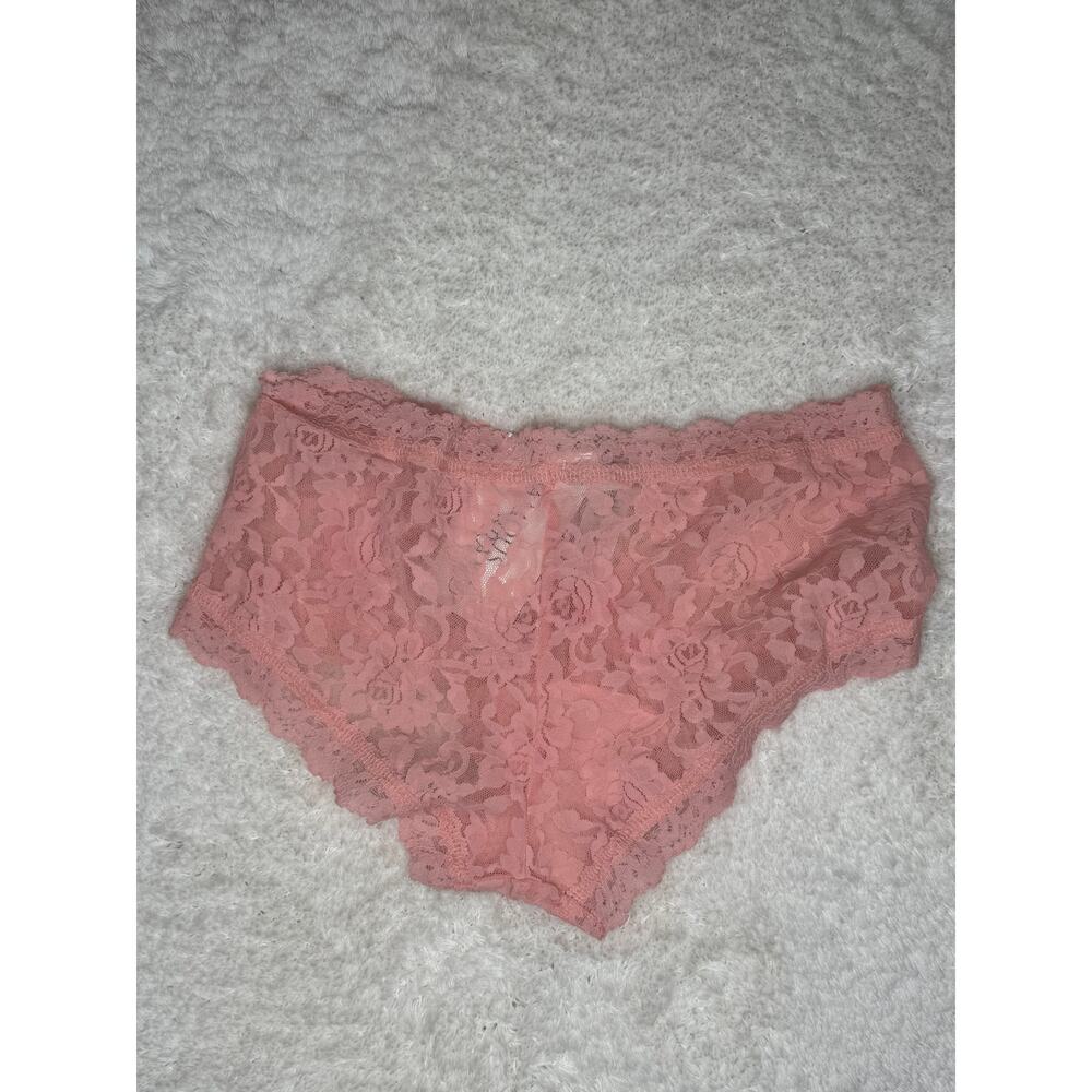 NWT Hanky Panky Pink Lace Boyshort Panties XS Sheer Floral Lace - Picture 2 of 4